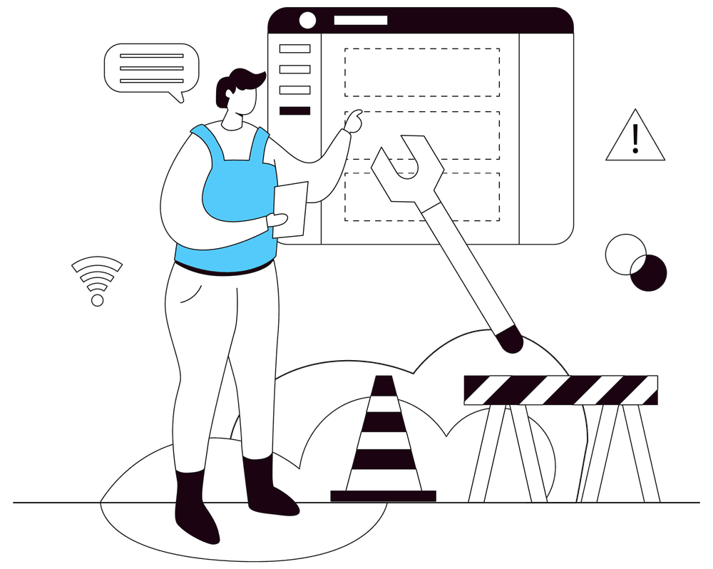 wordpress maintenance vector